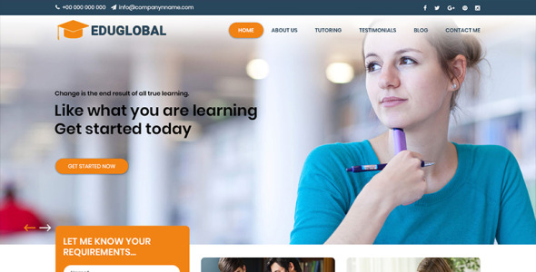 PSD шаблон на тему образование