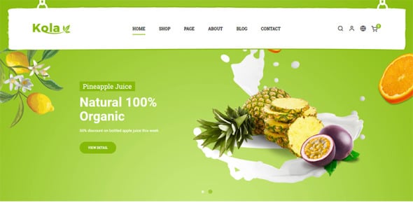 kola organic &amp; food prestashop тема