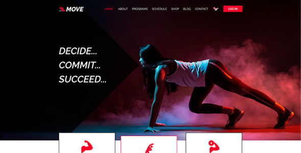 PSD шаблон на тему фитнес