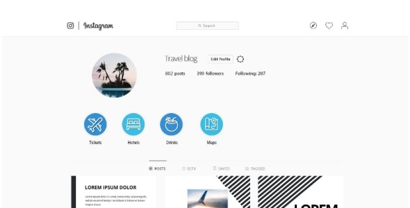Шаблон для соцсетей на тему графика