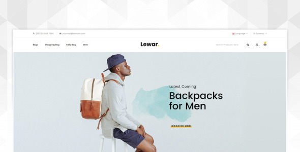 lewar bags store opencart шаблон