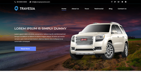 PSD шаблон на тему агентство путешествий