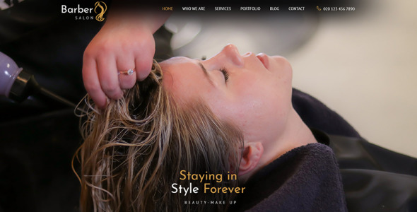 Адаптивный PSD шаблон на тему салон красоты