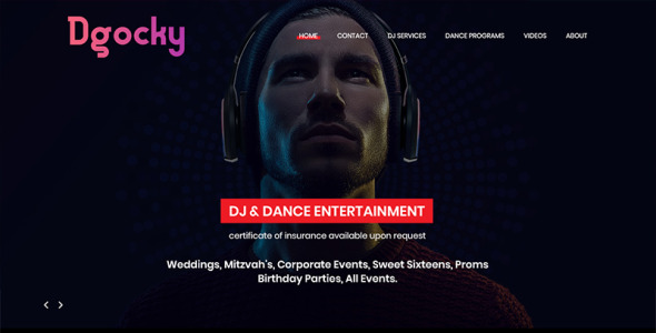 PSD шаблон на тему dj