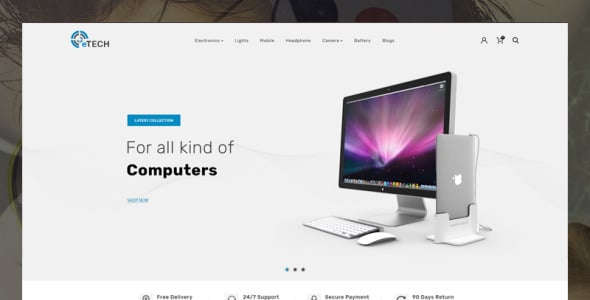 eTech Electronics Store OpenCart Template