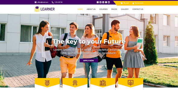 PSD шаблон на тему образование