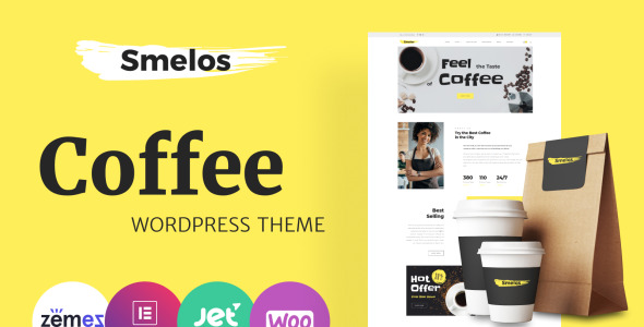 coffee shop ecommerce classic elementor woocommerce theme