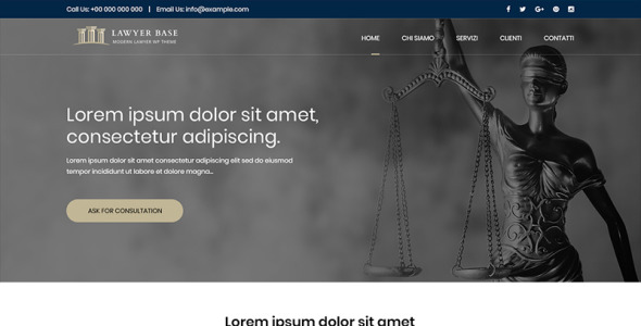 PSD шаблон на тему юридическая фирма