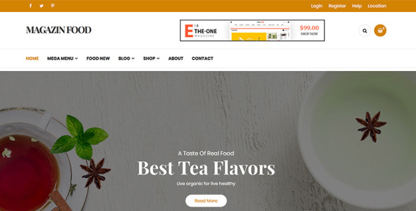 еда блог wordpress тема