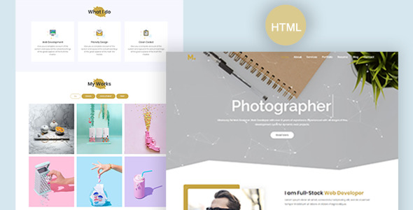 шаблон целевой страницы портфолио