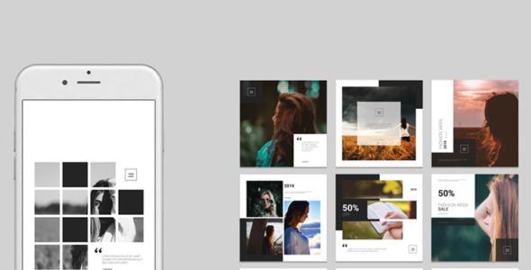 Шаблон для соцсетей на тему графика