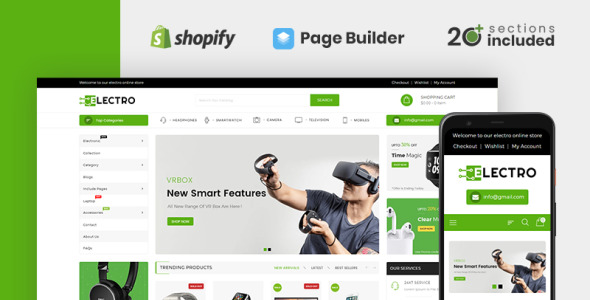 тема electro electronics shopify