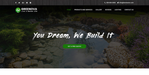 PSD шаблон на тему садоводство