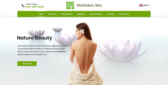 PSD шаблон на тему красота