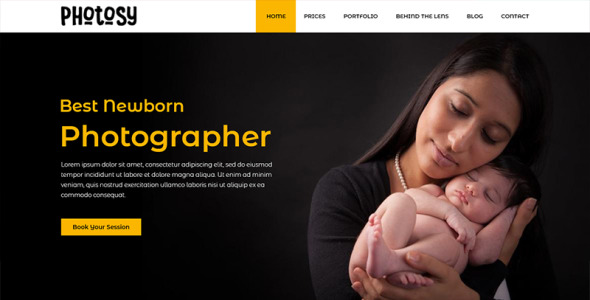 PSD шаблон на тему фотограф