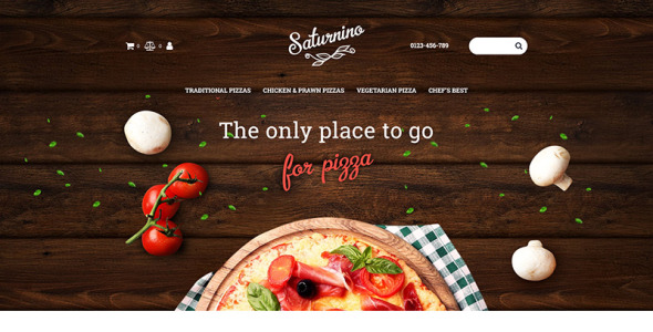 шаблон электронной коммерции pizza motocms