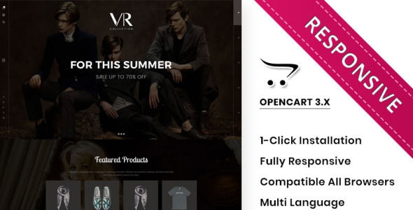 vr collection fashion store отзывчивый шаблон opencart