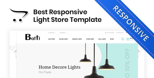 шаблон opencart магазина освещения