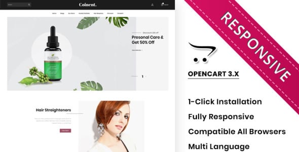 отзывчивый шаблон opencart для косметического магазина