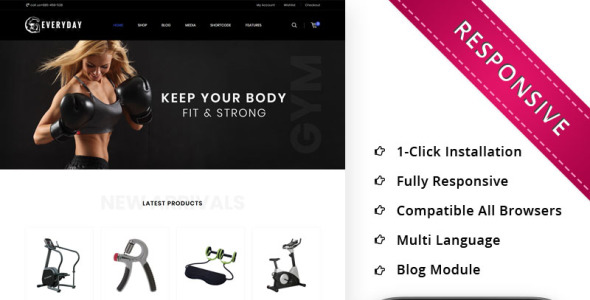 the gym online store woocommerce theme