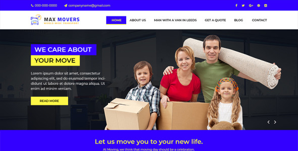 PSD шаблон на тему грузоперевозка