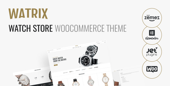 watch shop ecommerce classic elementor woocommerce theme