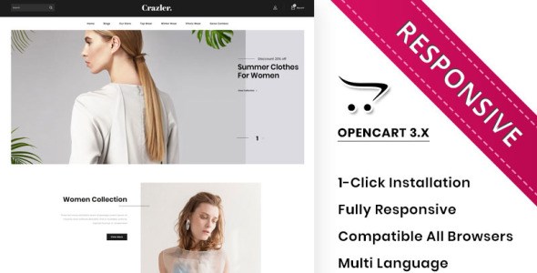 отзывчивый шаблон opencart модного магазина