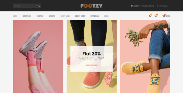 магазин обуви shopify тема