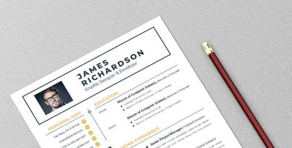 Адаптивный Резюме на тему графика