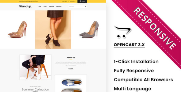 шаблон премиум-класса обувного магазина opencart