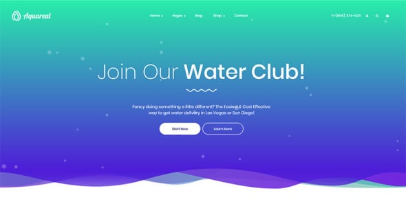доставка бутилированной воды wordpress тема
