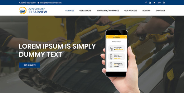 PSD шаблон на тему автозапчасти