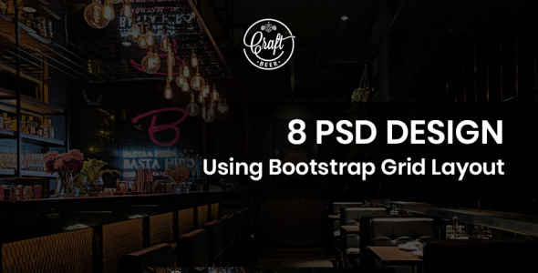 PSD шаблон на тему паб