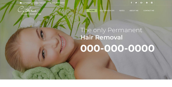 PSD шаблон на тему красота