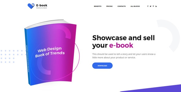 шаблон целевой страницы электронной книги