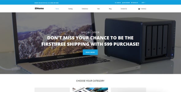 магазин электроники clean shopify тема