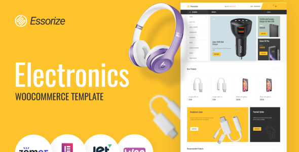 электроника электронная коммерция классическая тема elementor woocommerce