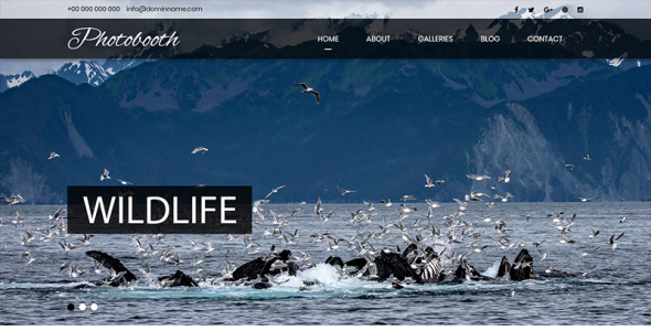 PSD шаблон на тему фотограф