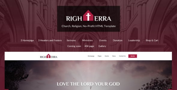 шаблон сайта religion bootstrap 4