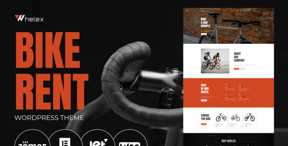 прокат велосипедов многоцелевая современная тема wordpress elementor