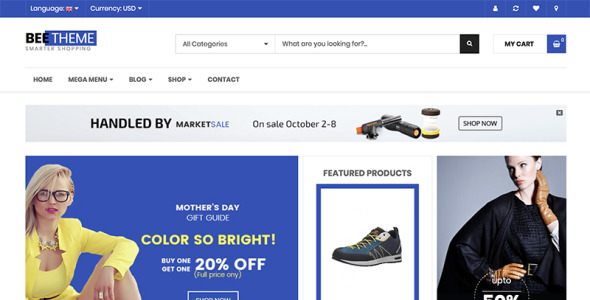 рынок магазин woocommerce тема