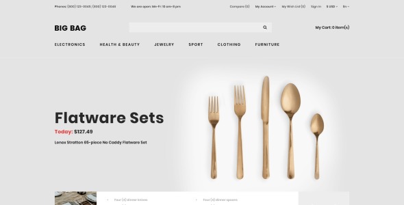 оптовый магазин современный шаблон opencart