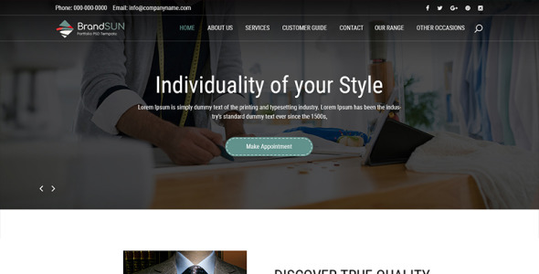 PSD шаблон на тему графика