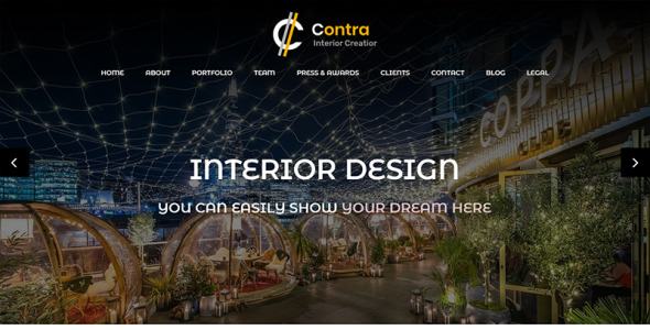 PSD шаблон на тему дизайн интерьеров