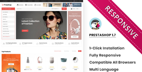 мега магазин отзывчивая тема prestashop