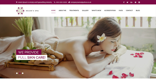 PSD шаблон на тему красота