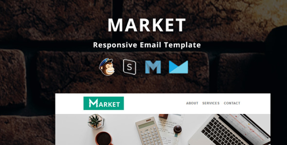 корпоративный отзывчивый шаблон электронной рассылки