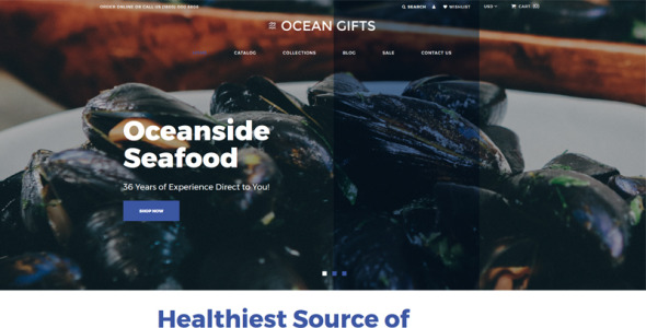 Sea Food Shop Shopify Theme