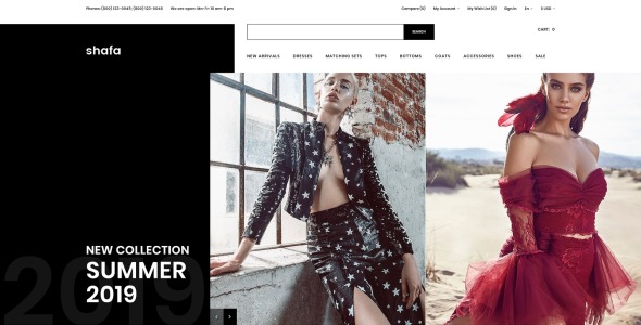 модный магазин многостраничный современный шаблон opencart