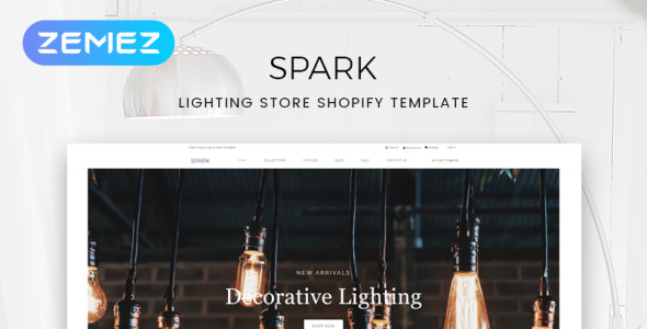 освещение магазина современная тема shopify